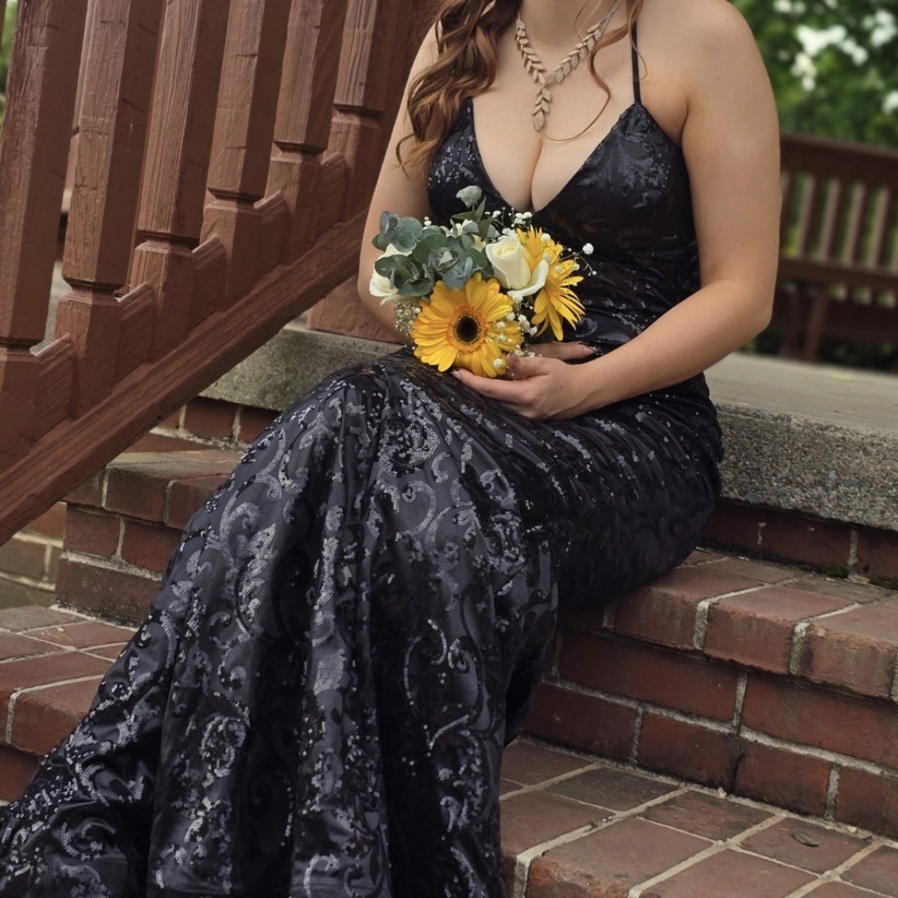 Black Sequin Mermaid Dress